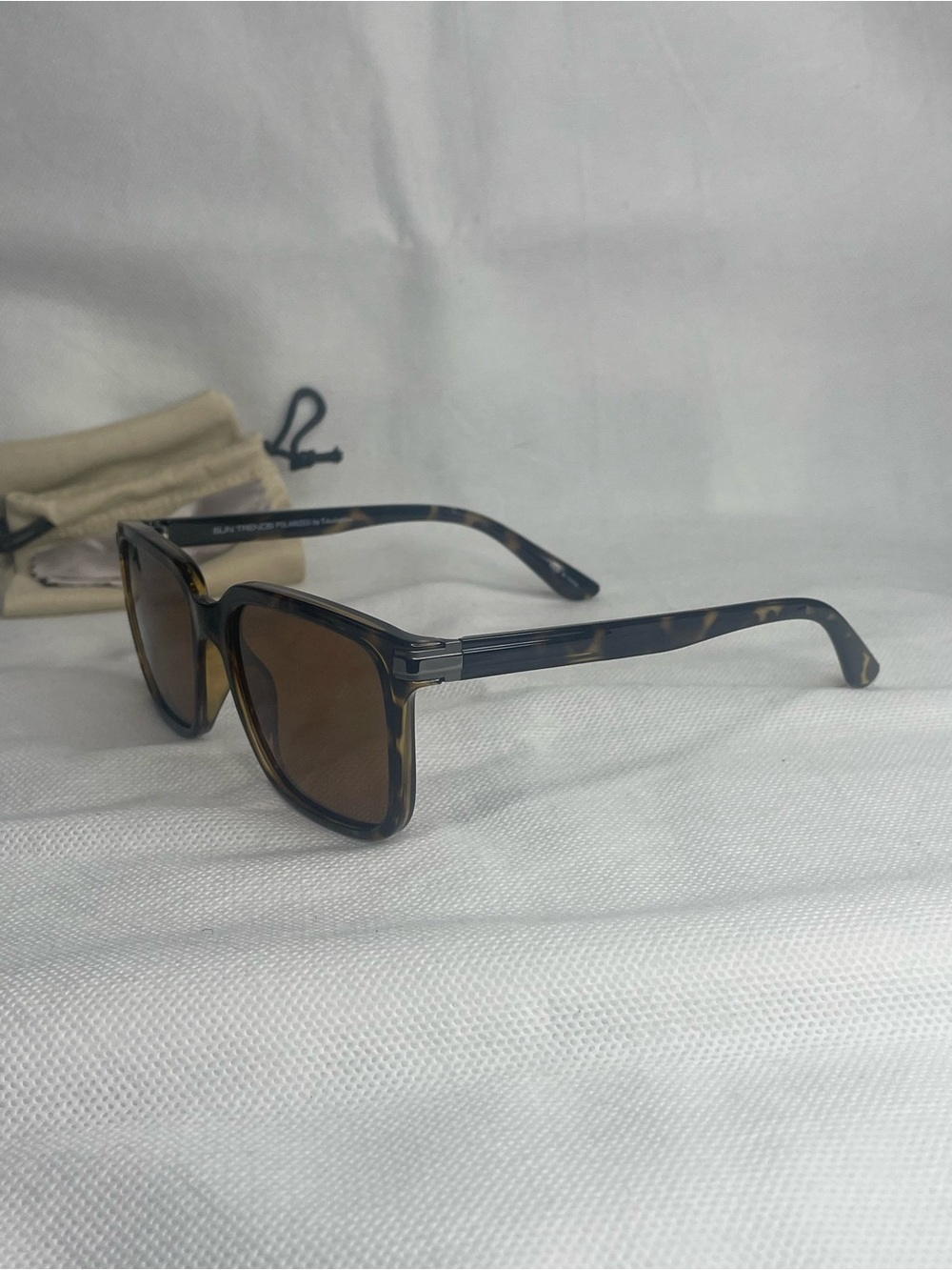 Sun Trends Polarized Tortoise Sunglasses by i-dealoptics Brown 56-18-145 ST248